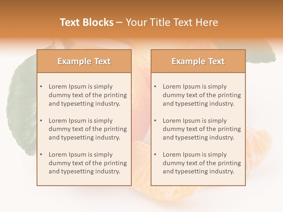 Tangerine Segment Showy PowerPoint Template