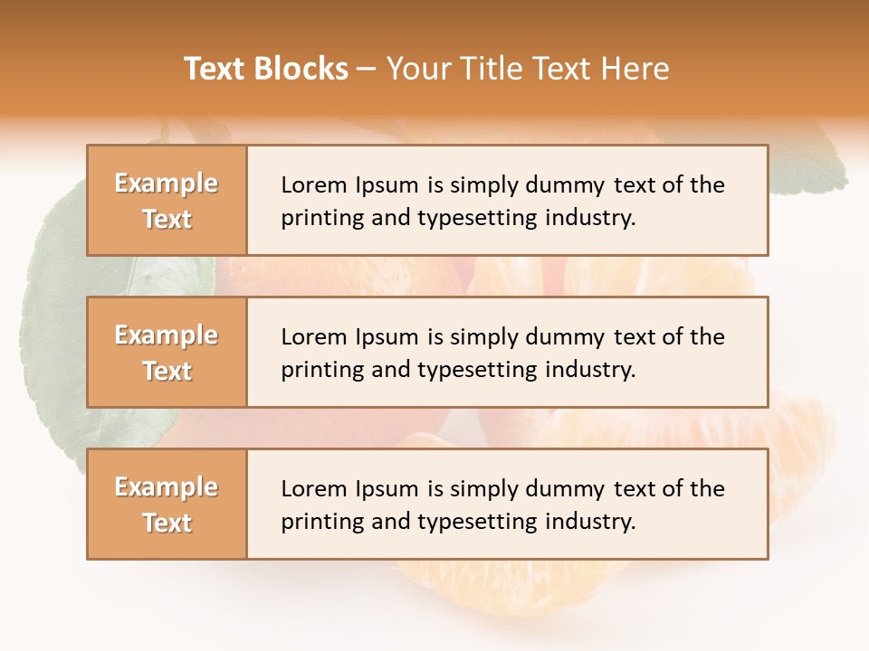 Tangerine Segment Showy PowerPoint Template