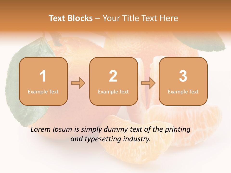 Tangerine Segment Showy PowerPoint Template
