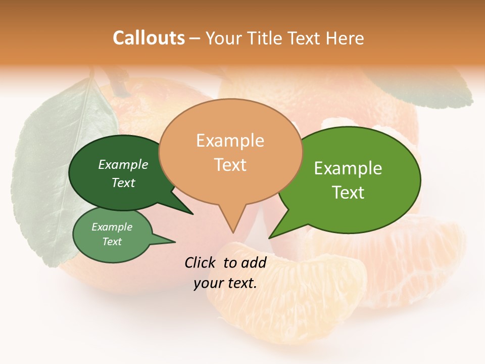 Tangerine Segment Showy PowerPoint Template