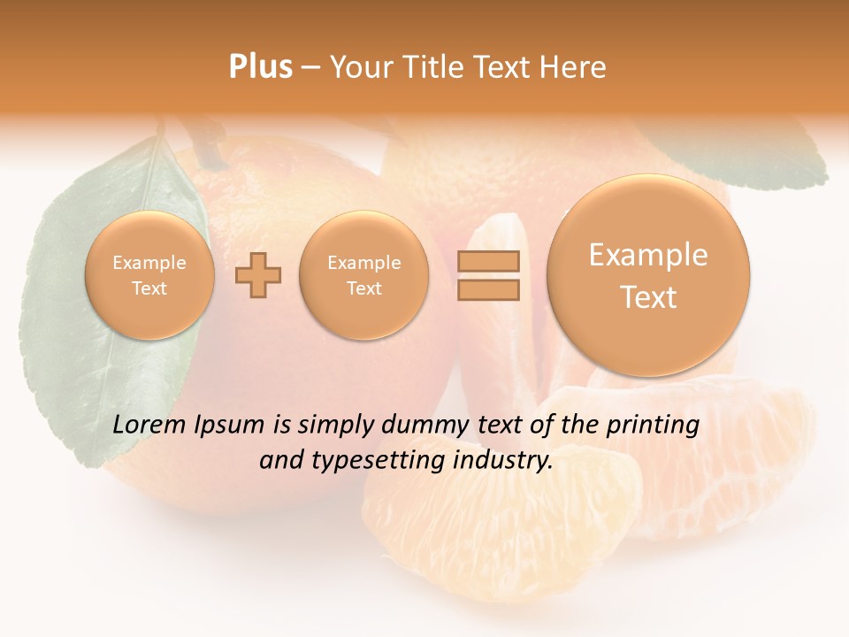 Tangerine Segment Showy PowerPoint Template