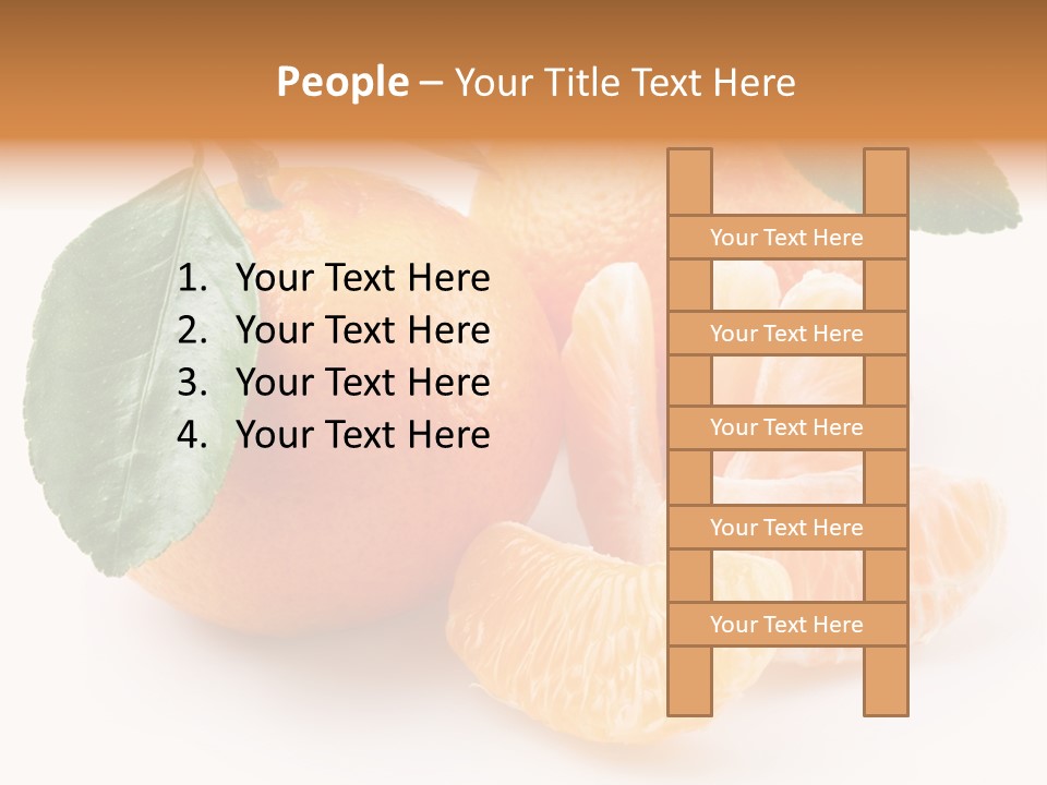 Tangerine Segment Showy PowerPoint Template