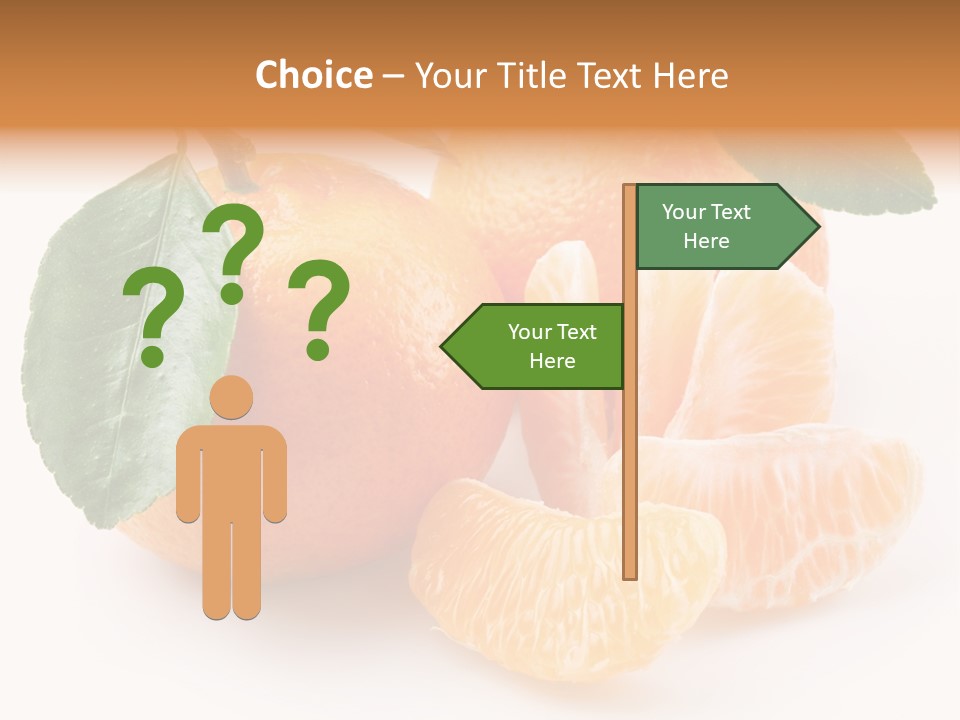 Tangerine Segment Showy PowerPoint Template