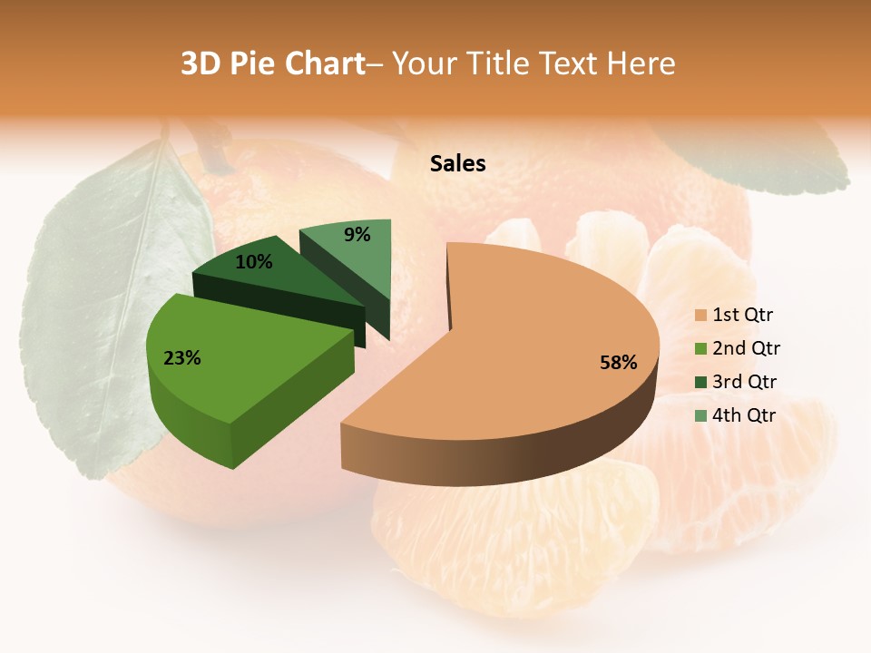 Tangerine Segment Showy PowerPoint Template