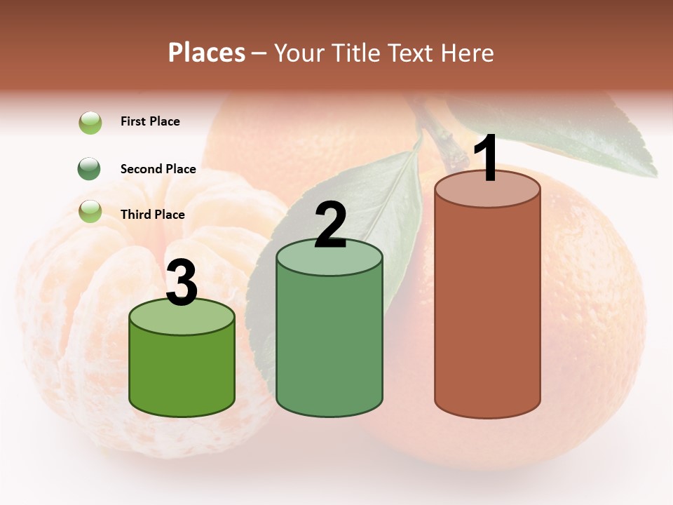 Green Dessert Mandarin PowerPoint Template