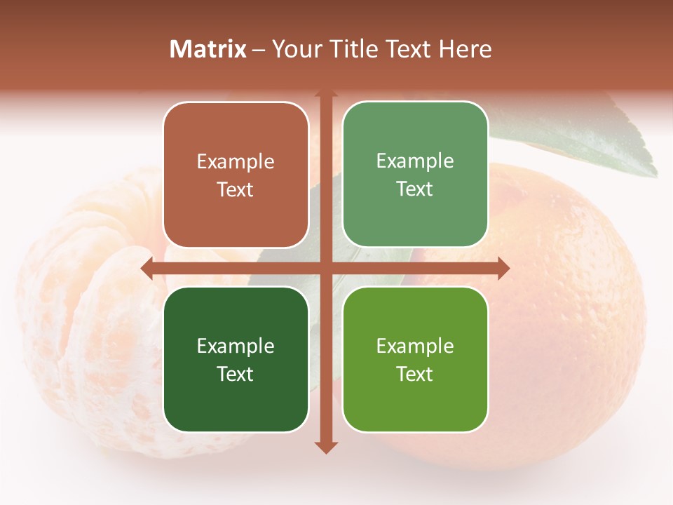 Green Dessert Mandarin PowerPoint Template