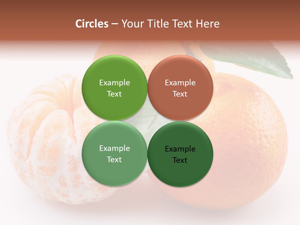 Green Dessert Mandarin PowerPoint Template