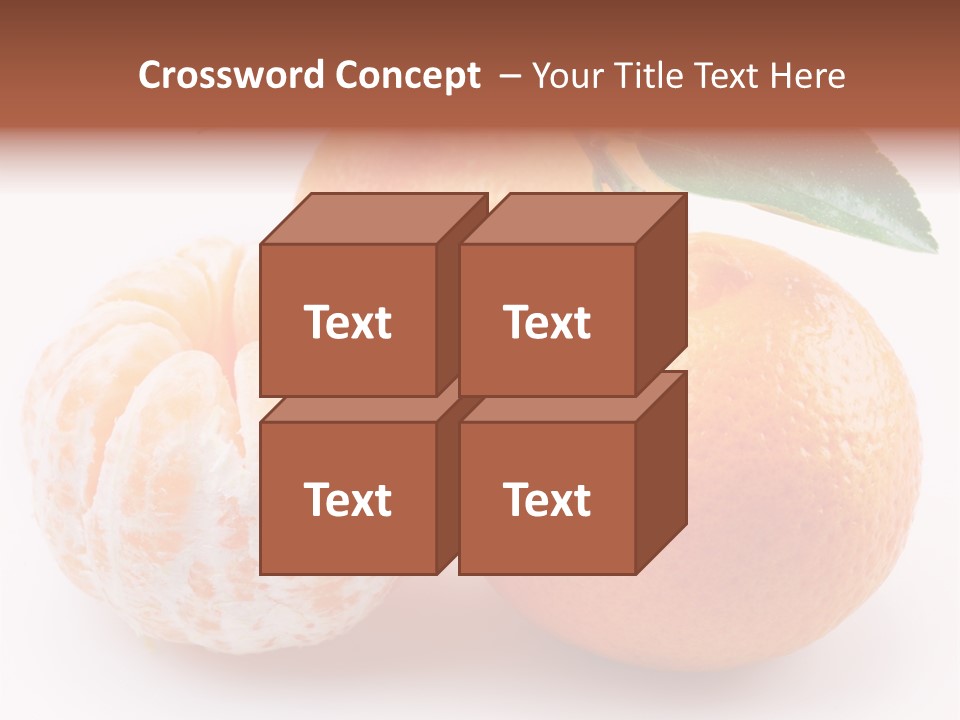 Green Dessert Mandarin PowerPoint Template