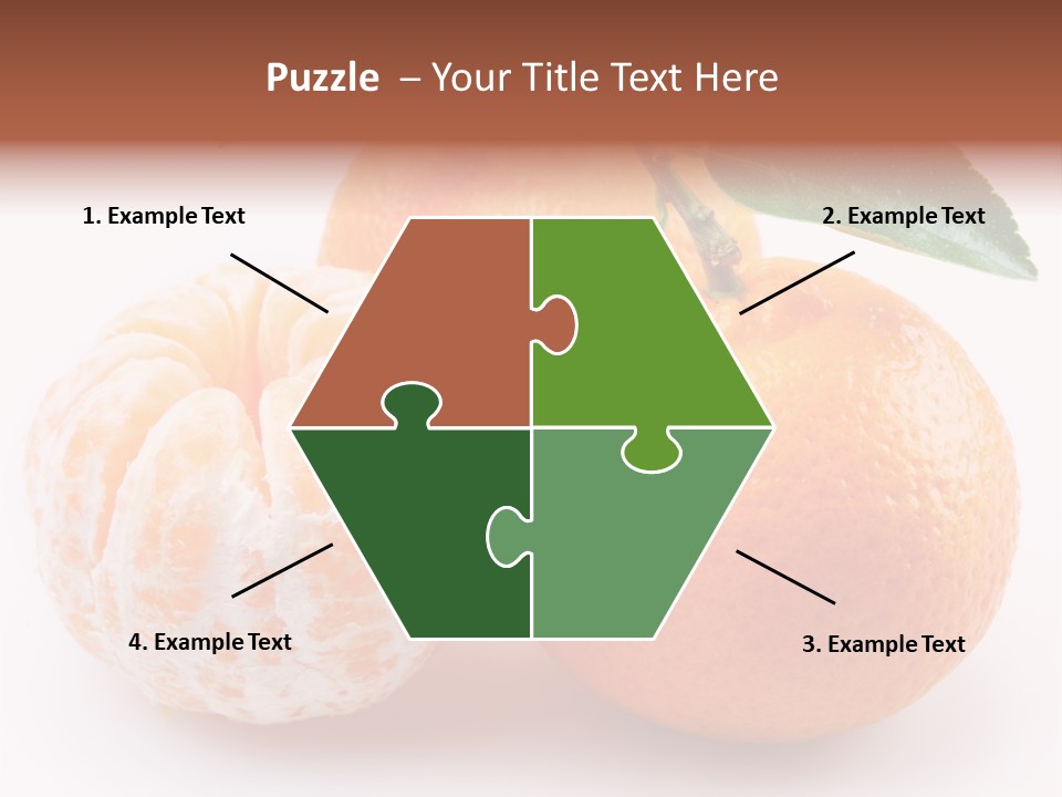 Green Dessert Mandarin PowerPoint Template