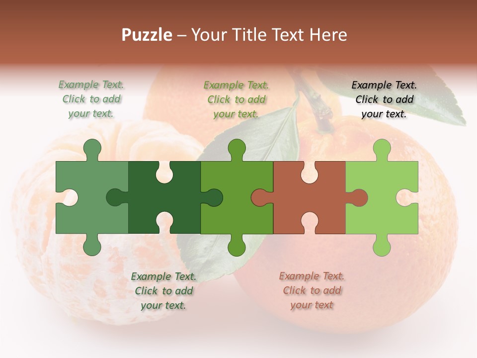 Green Dessert Mandarin PowerPoint Template
