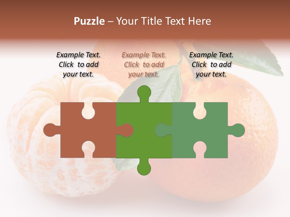 Green Dessert Mandarin PowerPoint Template