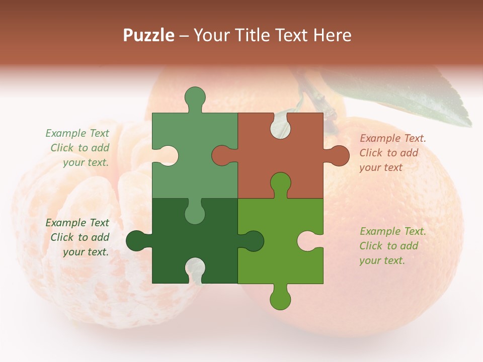 Green Dessert Mandarin PowerPoint Template
