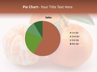 Green Dessert Mandarin PowerPoint Template