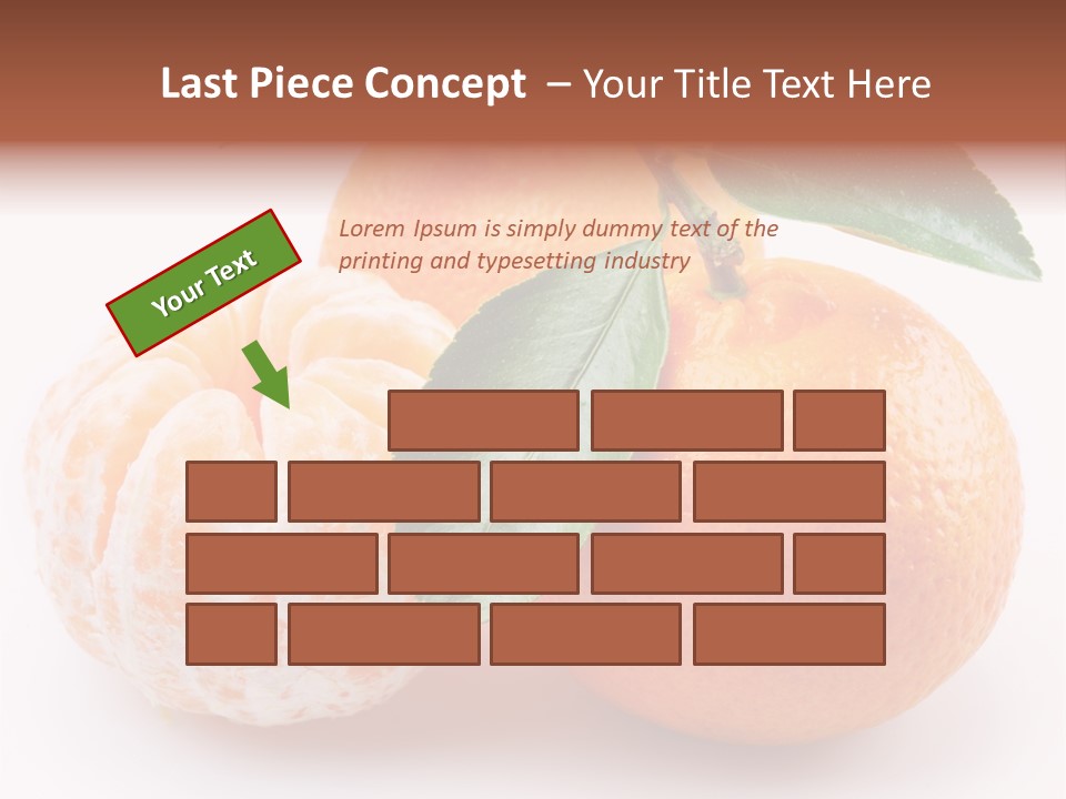 Green Dessert Mandarin PowerPoint Template
