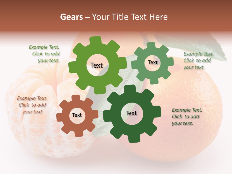Green Dessert Mandarin PowerPoint Template