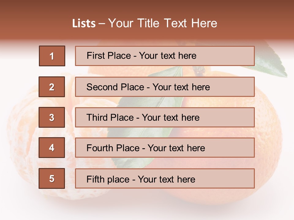 Green Dessert Mandarin PowerPoint Template