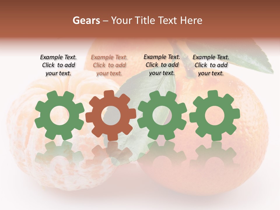 Green Dessert Mandarin PowerPoint Template