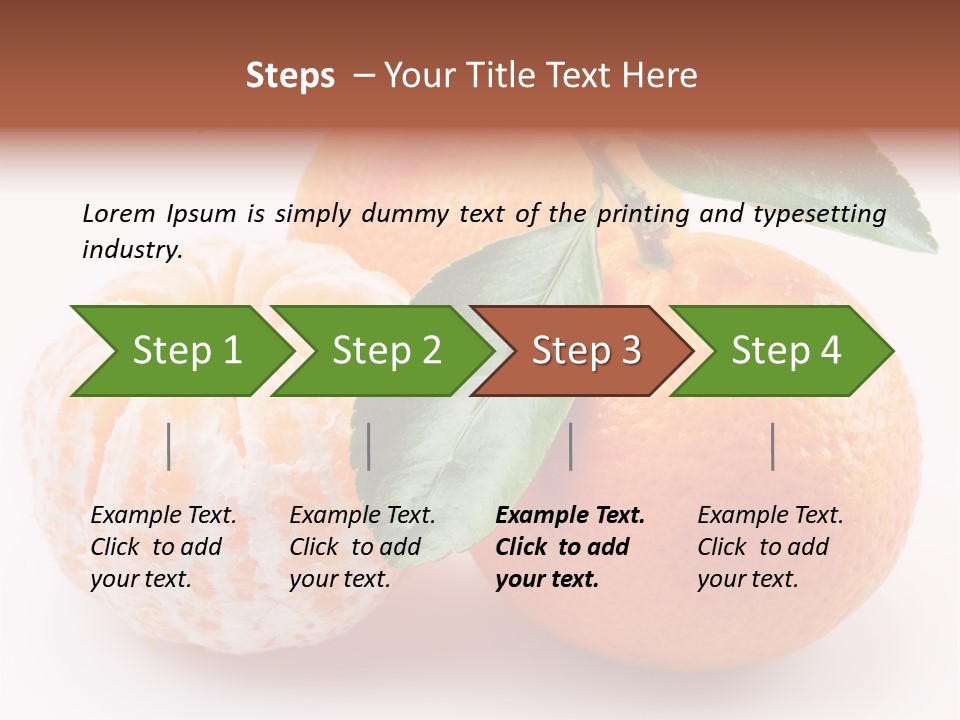 Green Dessert Mandarin PowerPoint Template