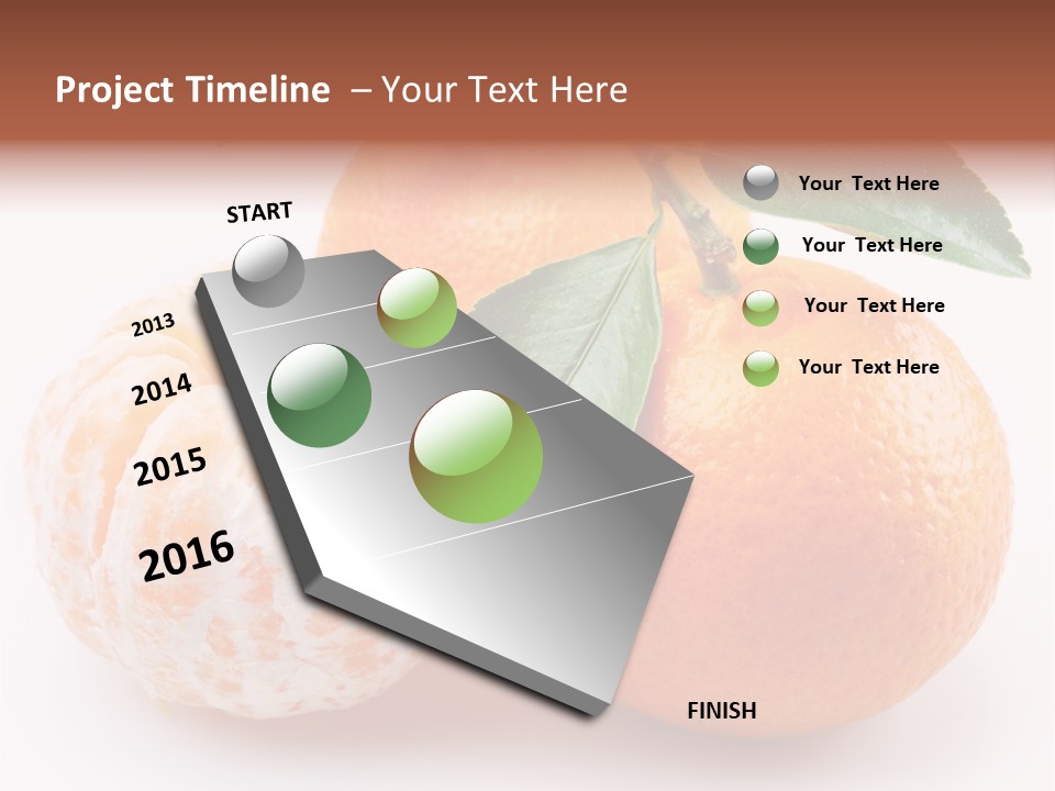 Green Dessert Mandarin PowerPoint Template