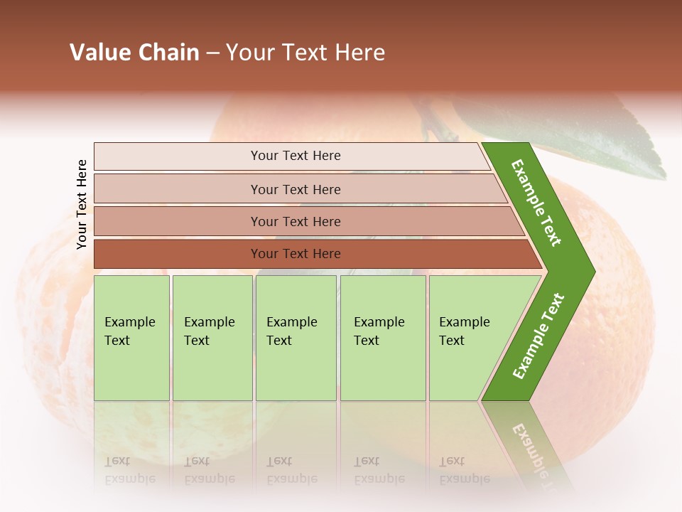 Green Dessert Mandarin PowerPoint Template