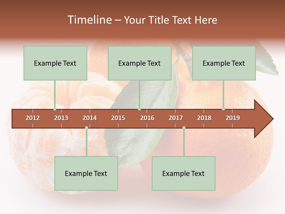Green Dessert Mandarin PowerPoint Template