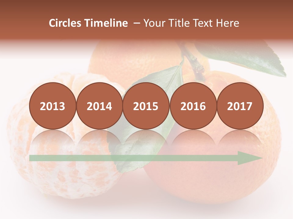 Green Dessert Mandarin PowerPoint Template