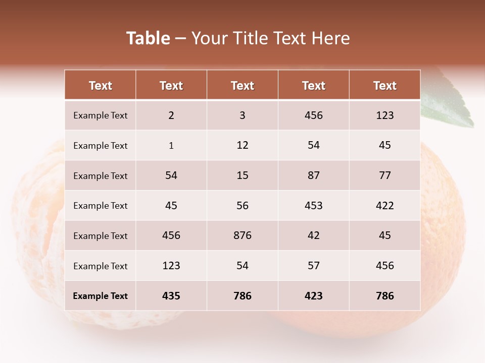 Green Dessert Mandarin PowerPoint Template