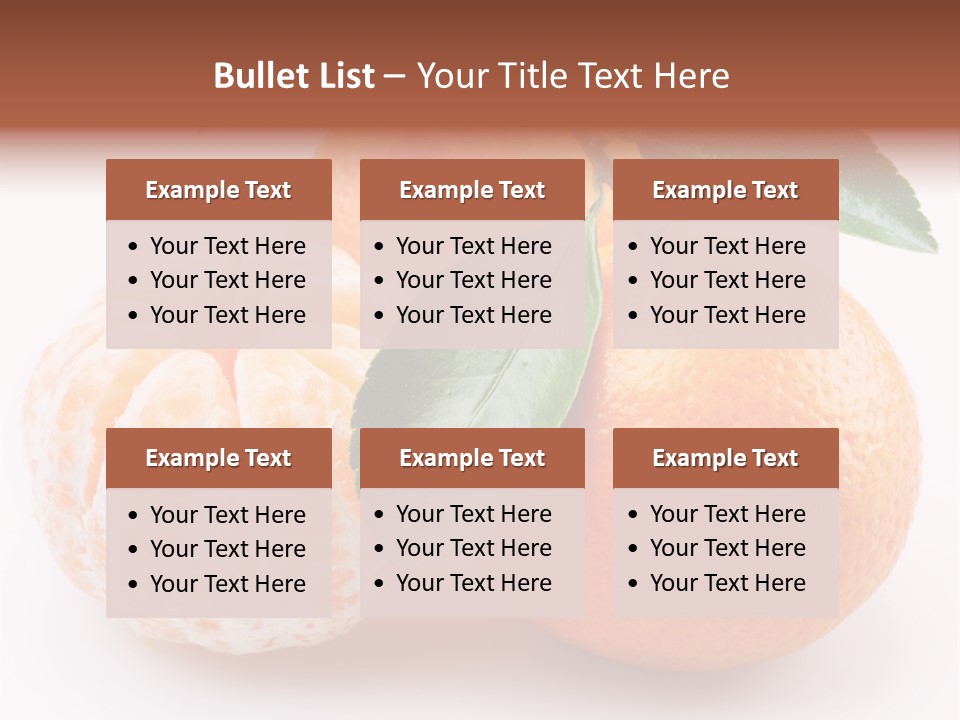 Green Dessert Mandarin PowerPoint Template