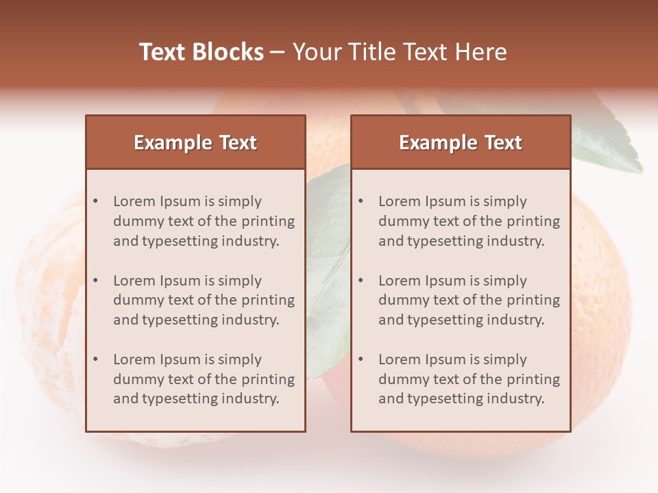 Green Dessert Mandarin PowerPoint Template