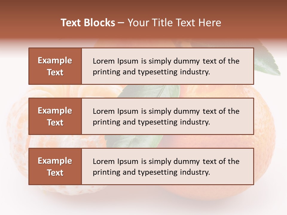 Green Dessert Mandarin PowerPoint Template