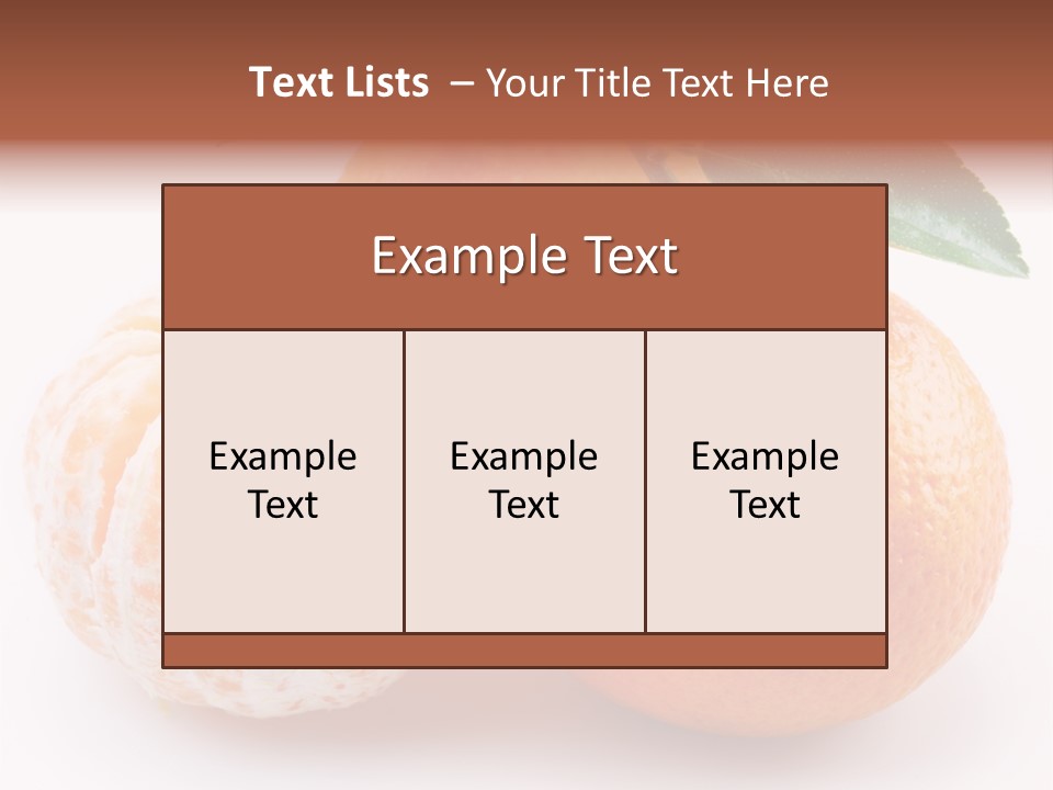 Green Dessert Mandarin PowerPoint Template