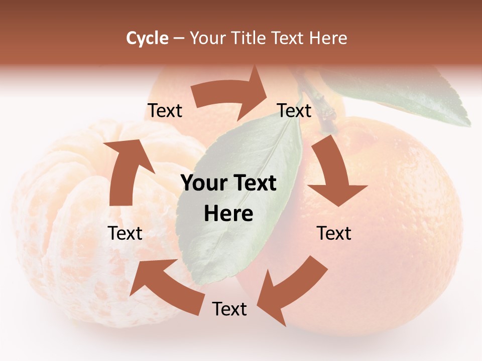 Green Dessert Mandarin PowerPoint Template