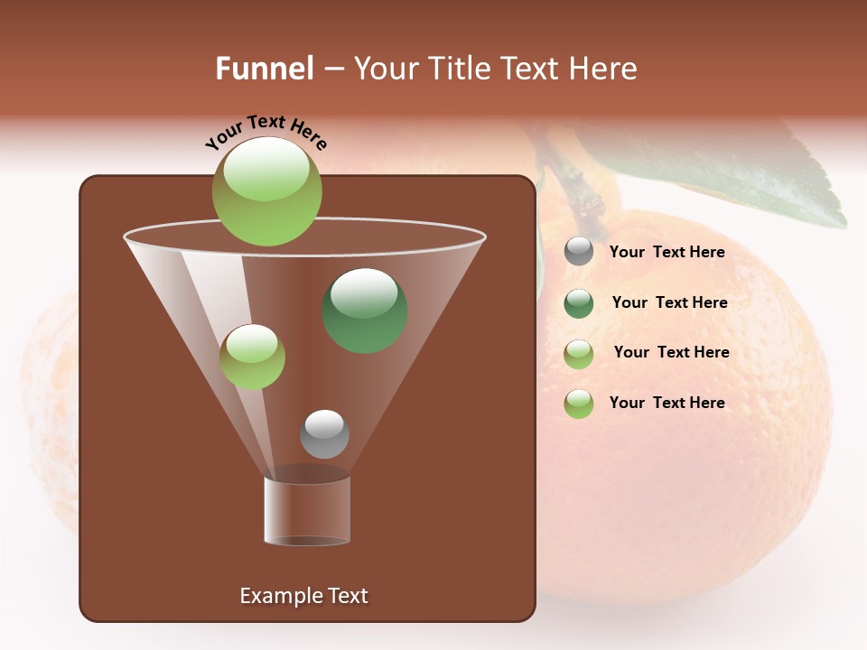 Green Dessert Mandarin PowerPoint Template