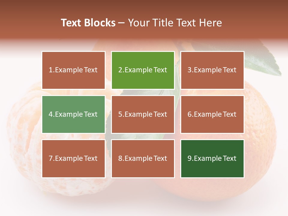 Green Dessert Mandarin PowerPoint Template