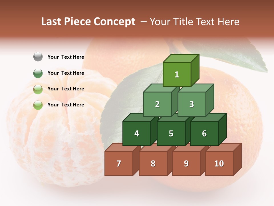 Green Dessert Mandarin PowerPoint Template