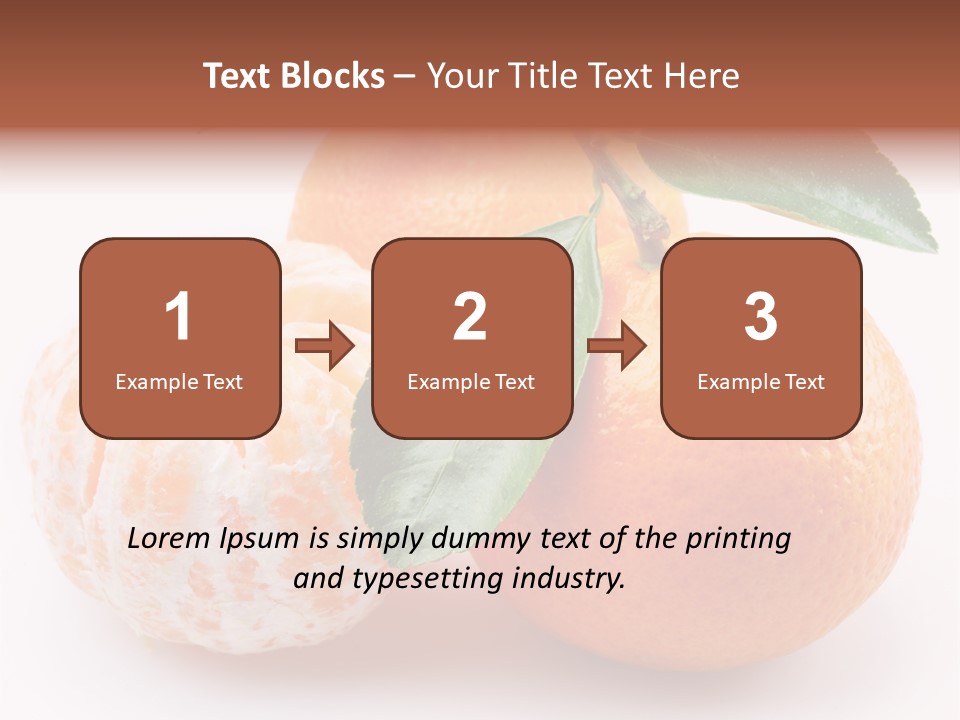 Green Dessert Mandarin PowerPoint Template