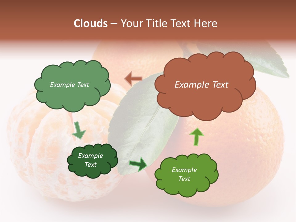 Green Dessert Mandarin PowerPoint Template