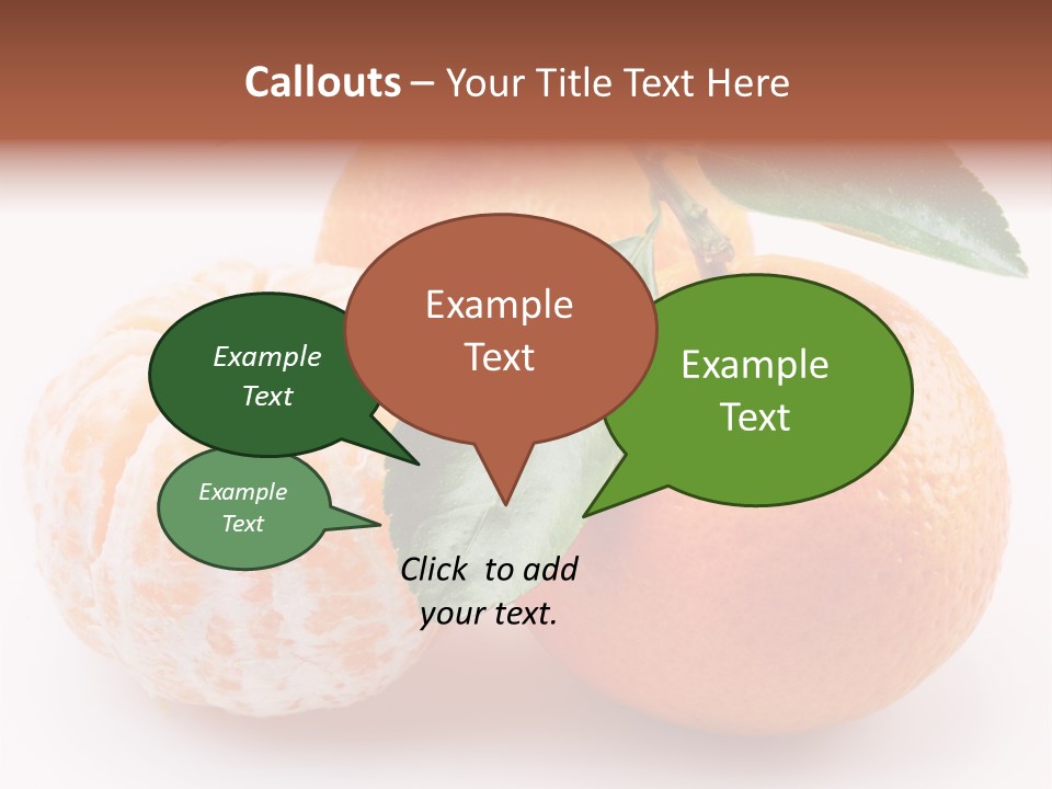 Green Dessert Mandarin PowerPoint Template