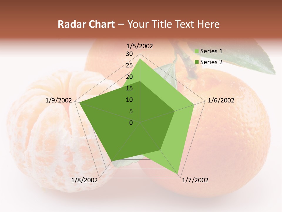 Green Dessert Mandarin PowerPoint Template
