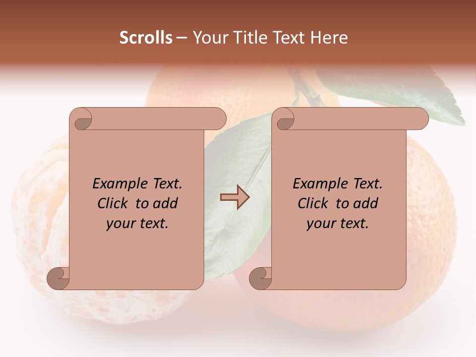 Green Dessert Mandarin PowerPoint Template
