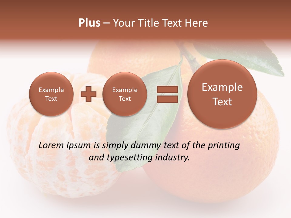 Green Dessert Mandarin PowerPoint Template