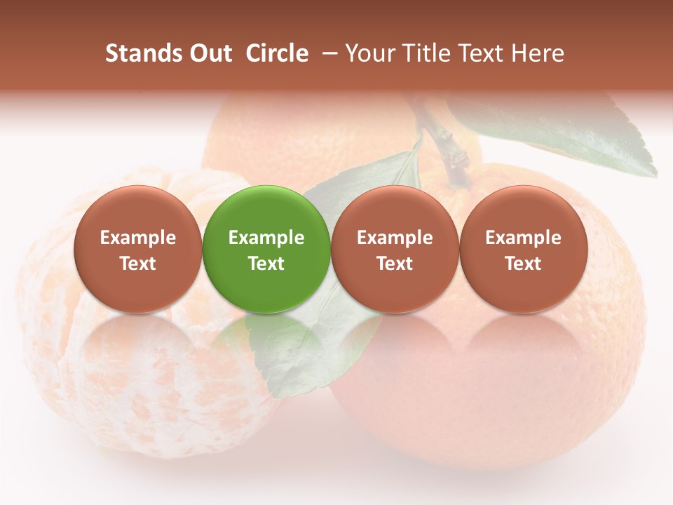 Green Dessert Mandarin PowerPoint Template