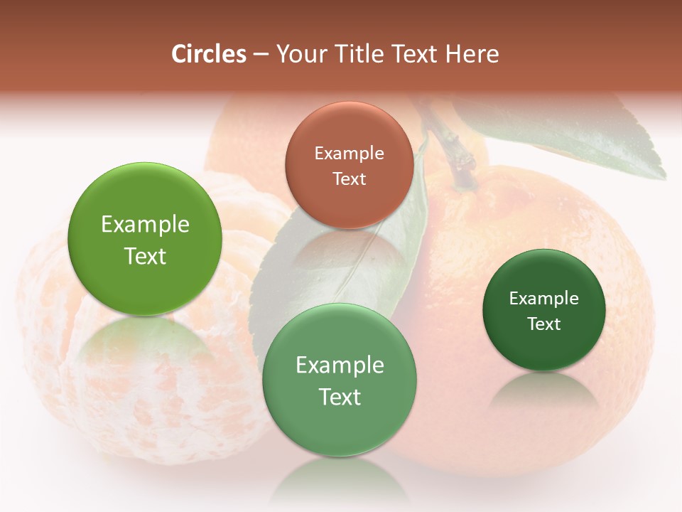Green Dessert Mandarin PowerPoint Template