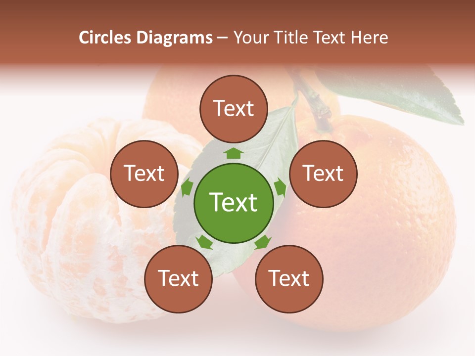 Green Dessert Mandarin PowerPoint Template