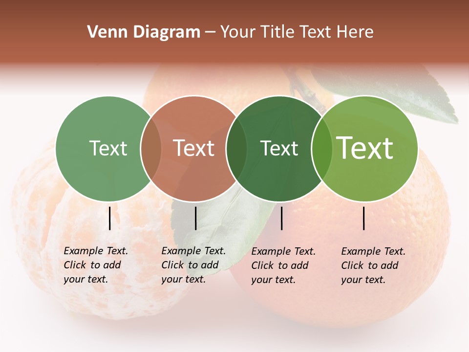 Green Dessert Mandarin PowerPoint Template