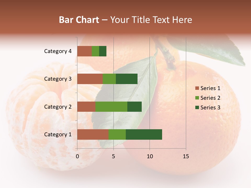 Green Dessert Mandarin PowerPoint Template