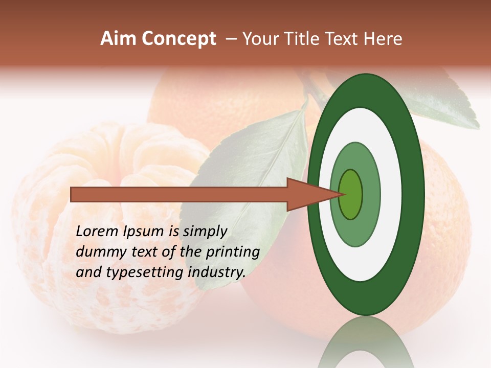 Green Dessert Mandarin PowerPoint Template