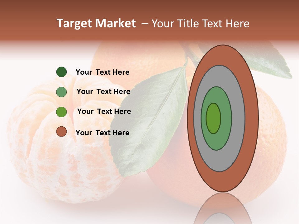 Green Dessert Mandarin PowerPoint Template
