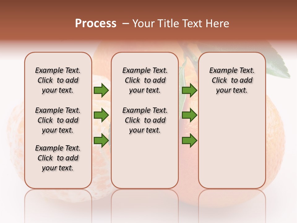 Green Dessert Mandarin PowerPoint Template