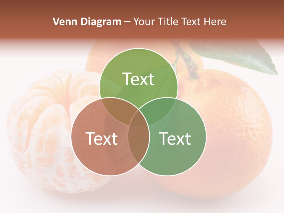 Green Dessert Mandarin PowerPoint Template